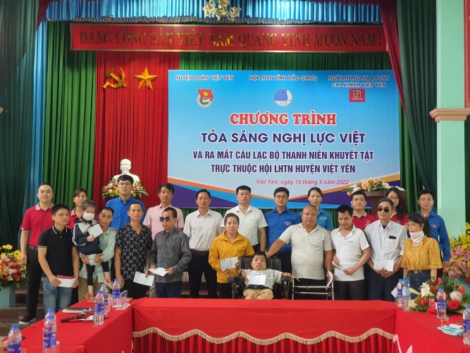 Bắc Giang: Tổ chức Chương trình “Tỏa sáng nghị lực Việt” và ra mắt Câu lạc bộ Thanh niên khuyết tật huyện Việt Yên