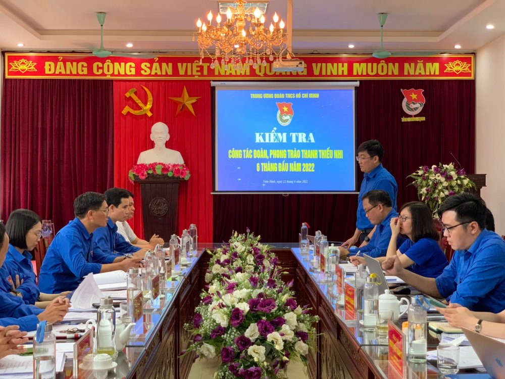 Trung ương Đoàn kiểm tra công tác đoàn và phong trào thanh thiếu nhi tại Nam Định