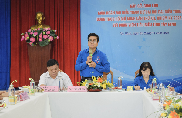 Tây Ninh: Gặp gỡ, giao lưu giữa đoàn Đại biểu tham dự Đại hội Đoàn toàn quốc lần thứ XII với đoàn viên tiêu biểu