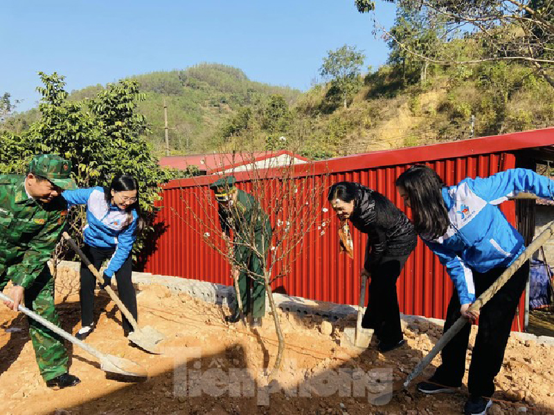 Ra quân trồng cây năm mới tại biên giới Lạng Sơn