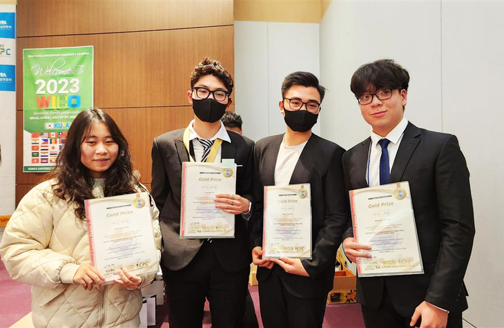 Bốn học sinh Nam Định đoạt huy chương vàng Olympic phát minh và sáng tạo thế giới
