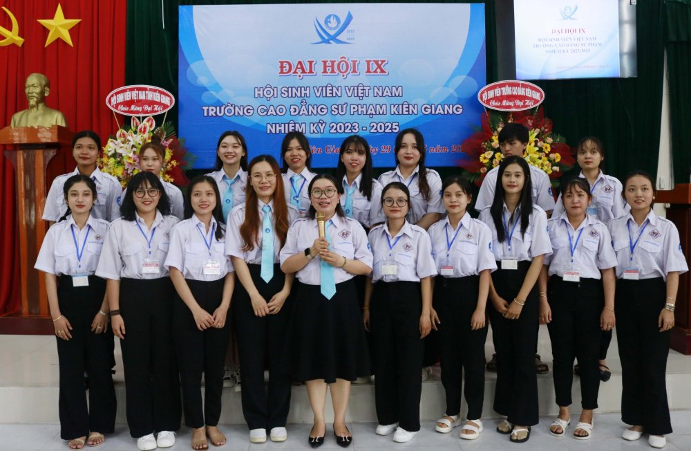 Hội Sinh viên trường Cao đẳng Sư phạm Kiên Giang tổ chức Đại nhiệm nhiệm kỳ 2023-2025
