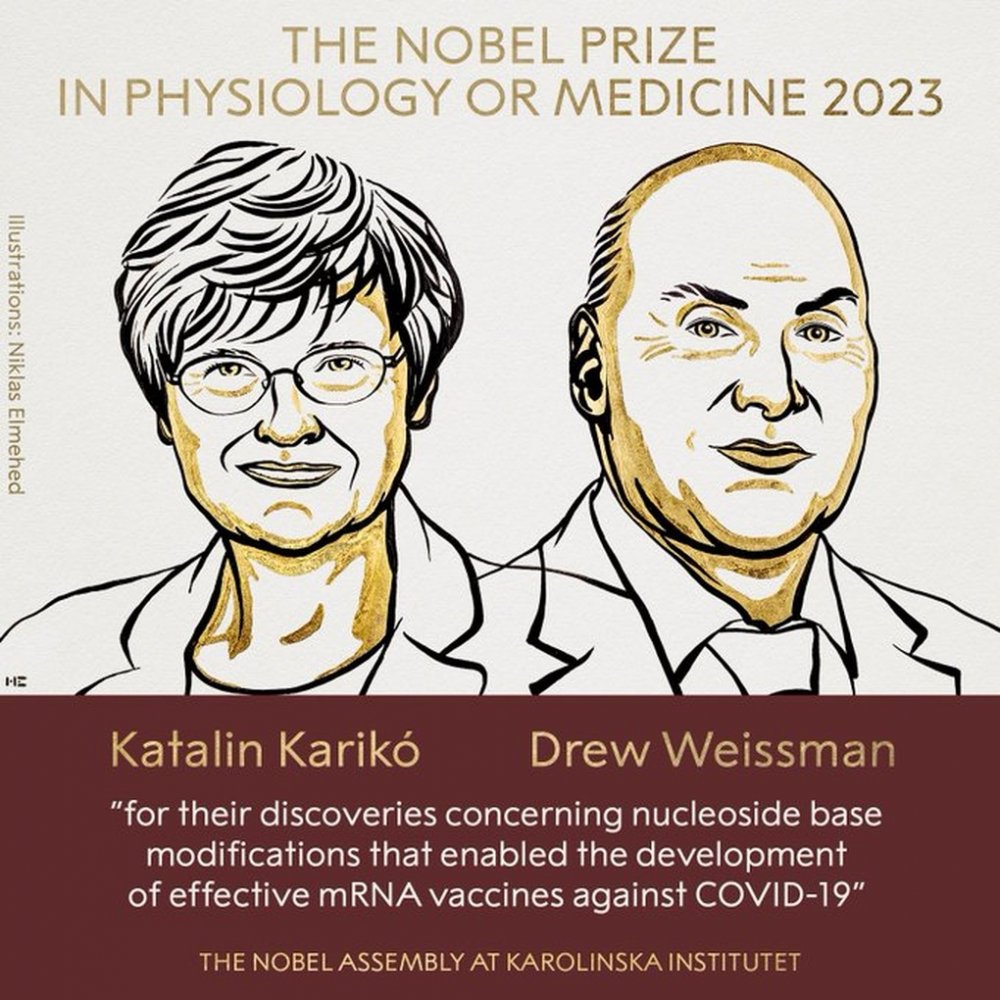 Giải Nobel Y sinh vinh danh 2 nhà khoa học giúp phát triển vaccine Covid-19