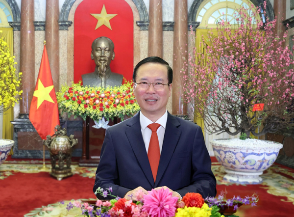 Chủ tịch nước Võ Văn Thưởng chúc tết Nguyên đán Giáp Thìn 2024