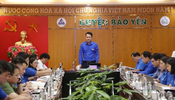 Kiểm tra công tác Đoàn và phong trào thanh thiếu nhi 6 tháng đầu năm 2024 tại huyện Bảo Yên, Lào Cai