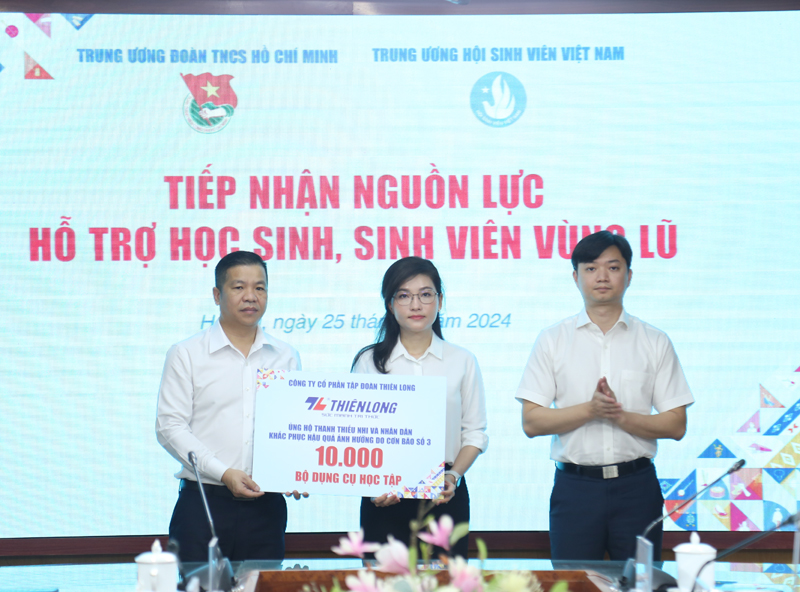 Trung ương Đoàn, Hội Sinh viên Việt Nam tiếp nhận nguồn lực hỗ trợ học sinh, sinh viên vùng lũ