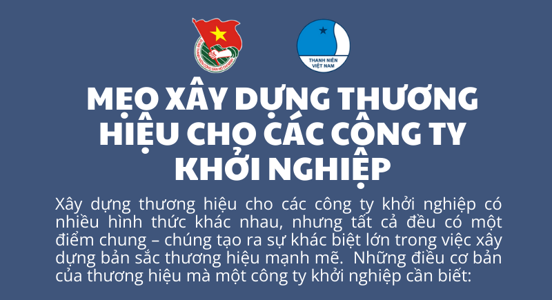 {Hỗ trợ thanh niên khởi nghiệp 2024} Mẹo xây dựng thương hiệu khởi nghiệp 