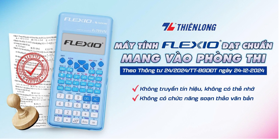 Máy tính khoa học Flexio đạt tiêu chuẩn mang vào phòng thi
