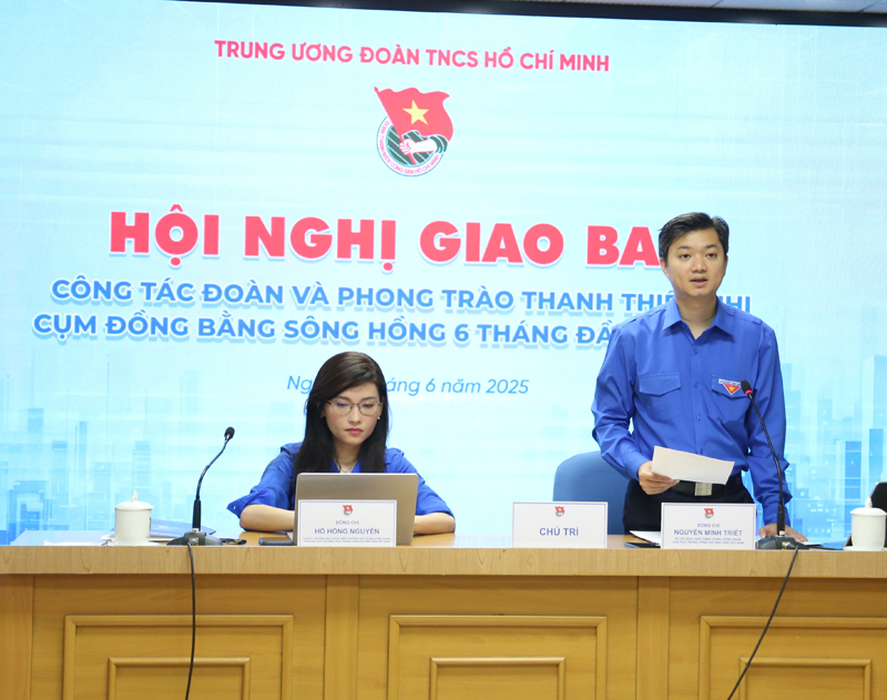 Hội nghị giao ban công tác Đoàn và phong trào thanh thiếu nhi cụm Đồng Bằng Sông Hồng 6 tháng đầu năm 2025