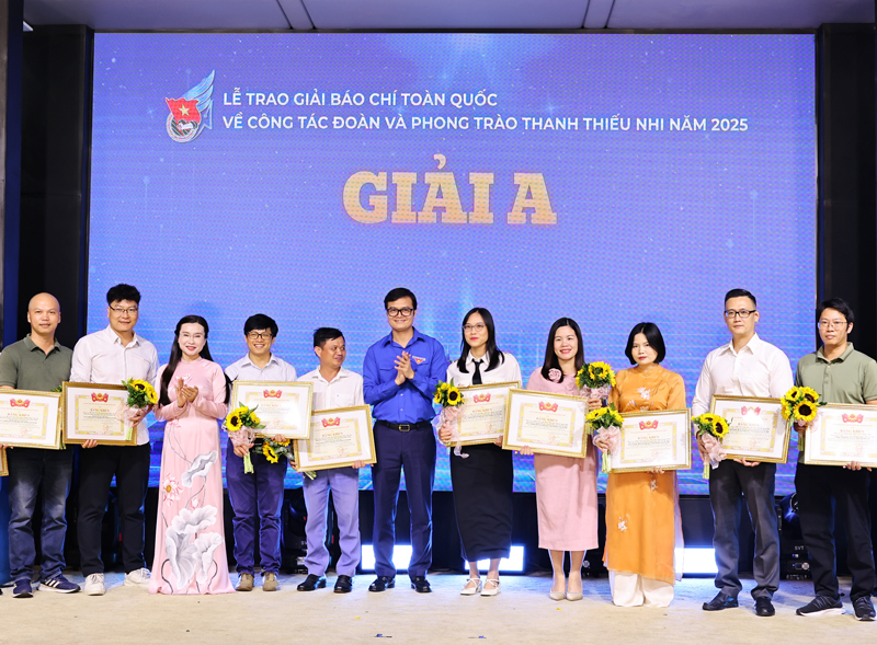 Trao Giải báo chí toàn quốc về công tác Đoàn và phong trào thanh thiếu nhi năm 2025