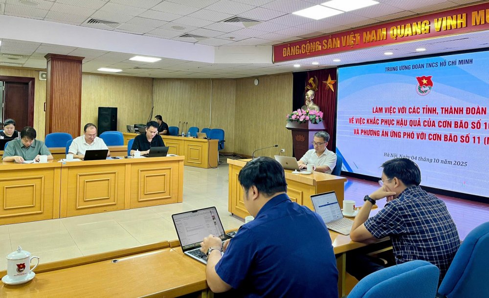 Bí thư T.Ư Đoàn Nguyễn Tường Lâm: Tập trung nguồn lực, sẵn sàng '4 tại chỗ' ứng phó bão Matmo