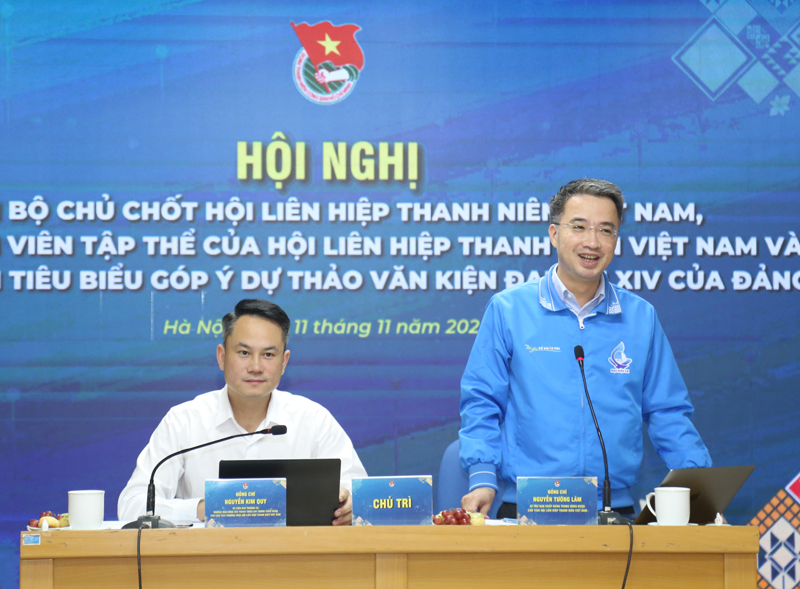 Hội nghị cán bộ chủ chốt của Hội và thanh niên tiêu biểu góp ý dự thảo văn kiện Đại hội XIV của Đảng