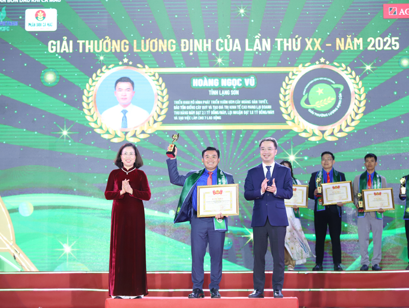 Vinh danh 30 thanh niên nông thôn nhận Giải thưởng Lương Định Của năm 2025