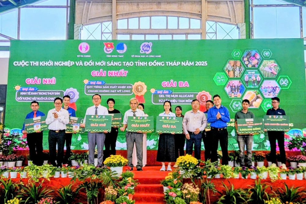 Đồng Tháp: Trao giải Cuộc thi Khởi nghiệp và đổi mới sáng tạo năm 2025