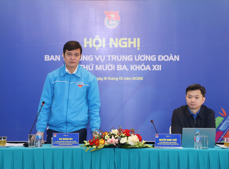 Khai mạc Hội nghị Ban thường vụ Trung ương Đoàn lần thứ 13, khoá XII