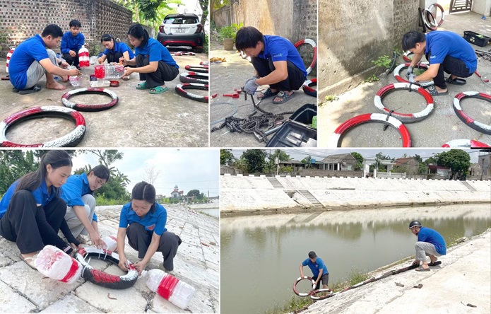 ‘Tái sinh’ lốp cũ, can nhựa thành phao cứu sinh