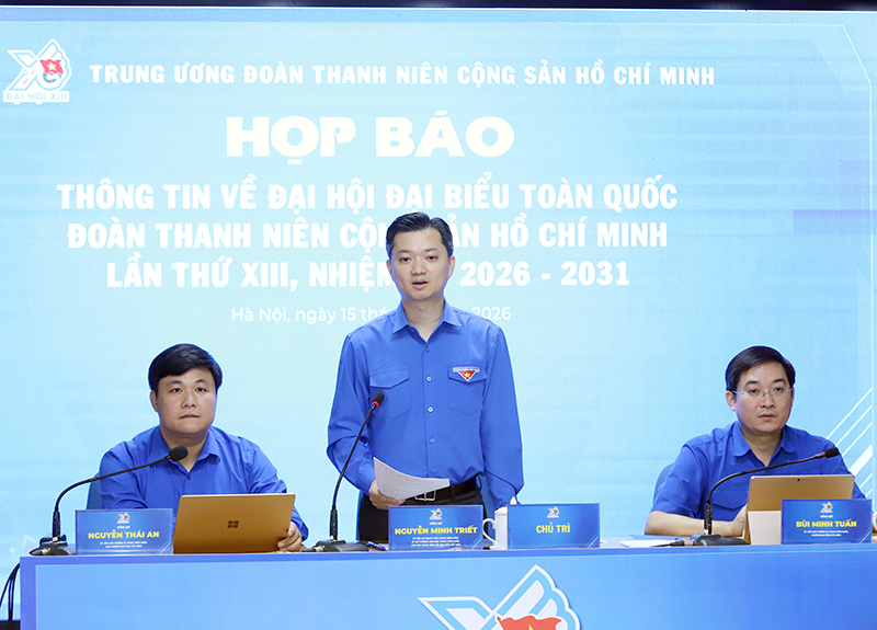 Gần 790 đại biểu chính thức tham dự Đại hội Đoàn toàn quốc lần thứ XIII