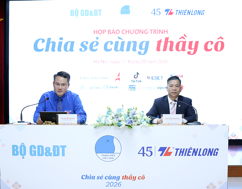 Chia sẻ cùng thầy cô 2026: Đồng hành, sẻ chia cùng các thầy, cô giáo để “Lớp học reo vui”