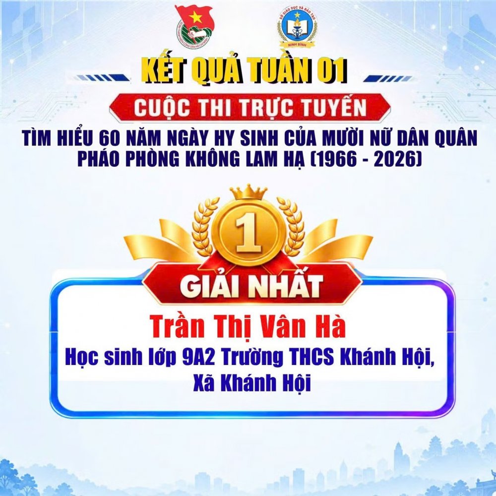 Nữ sinh lớp 9 nhất tuần đầu thi tìm hiểu 10 nữ dân quân pháo phòng không Lam Hạ