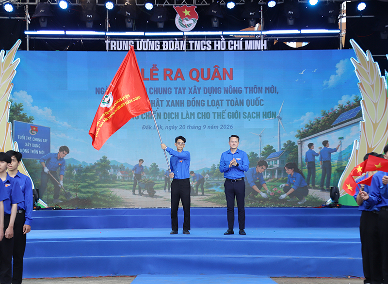 Tuổi trẻ cả nước đồng loạt ra quân Ngày Chủ nhật xanh và Tình nguyện chung tay xây dựng nông thôn mới năm 2026